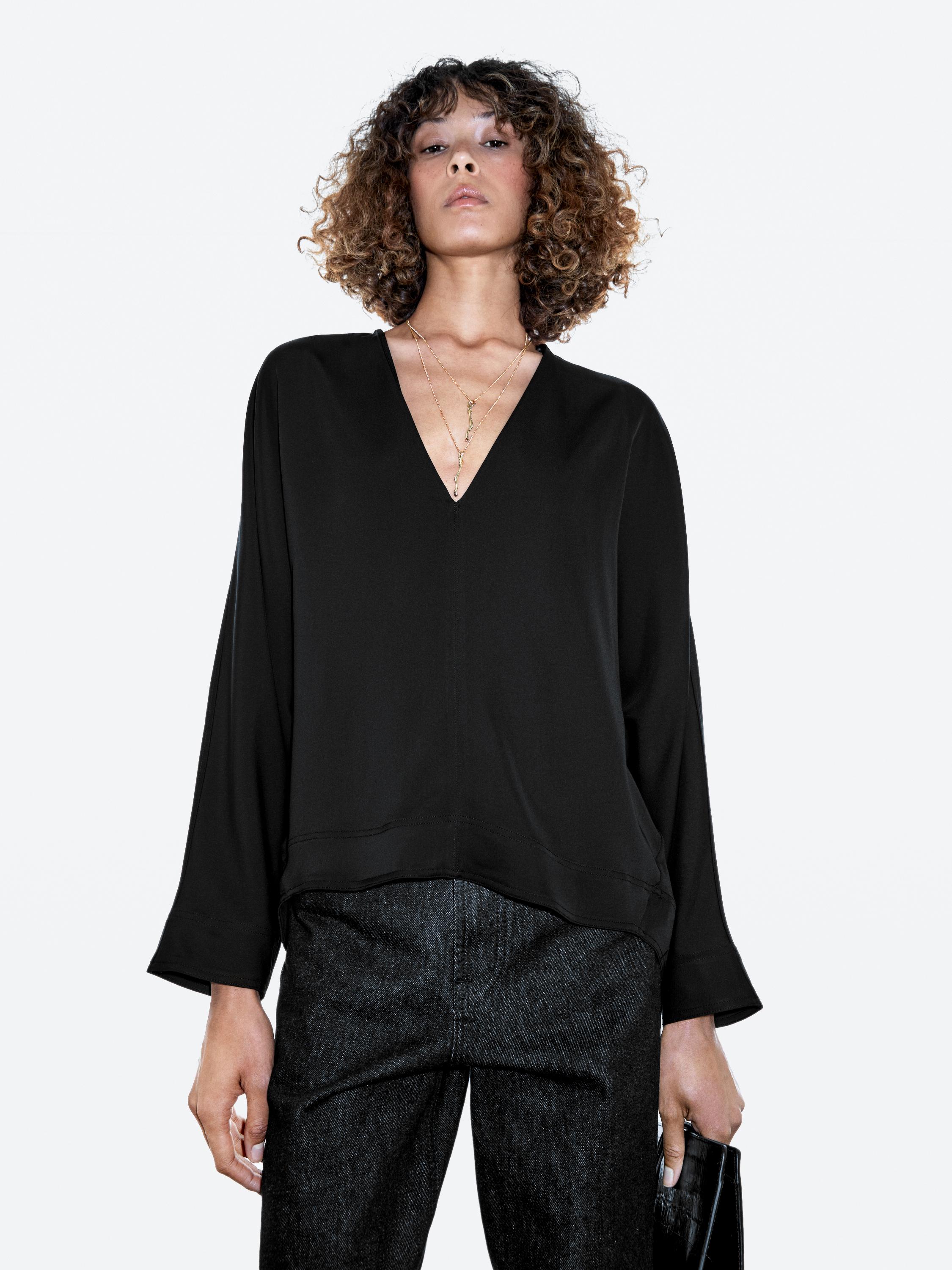Blouse fluide à col en V
